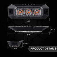 Feux de signalisation LED CIGO LED-03K-4 12V avec 15 modes clignotants sélectionnables, mini balise de grille, feux stroboscopiques pour Yamaha
