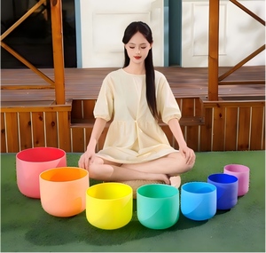 Cuenco de cristal de cuarzo de 6-12 pulgadas, juego de 7 piezas, 432hz, para meditación y música de alta precisión. - Product Image 6