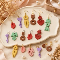 Cetakan Silikon Anting DM1433 untuk Resin Epoksi, Pembuatan Perhiasan DIY, Cetakan Anting Gantung, Liontin Bentuk Hati, Kupu-kupu, Bunga