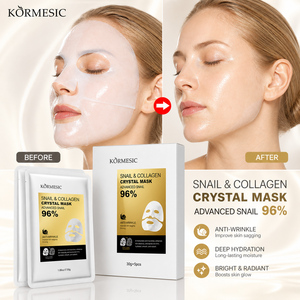 Mascarilla Facial de Cristal Antiarrugas con Baba de Caracol y Colágeno de Marca Privada KORMESIC, 30 ml, Halal, Natural, Hidratante - Product Image 1