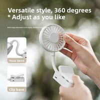 Ventilador Eléctrico Portátil de Escritorio, 3 Velocidades, para iPhone, Viajes al Aire Libre, Hogar, Silencioso, con Clip para Sombrilla