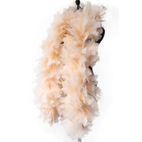 Vente en gros de plumes de dinde teintées 200g Boa - 2m Bande décorative colorée Fêtes de mariages Costumes de carnaval