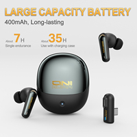 Écouteurs ONIKUMA TX610 OEM ODM, écouteurs intra-auriculaires, Air ANC ENC, suppression du bruit, casque sans fil, matériau en alliage d'aluminium, écouteurs TWS