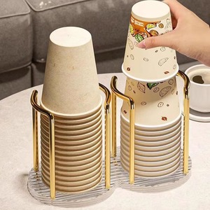 Haiqi <b>Paper</b> Cup Holder Acrylic Stackable Dispenser For Home <b>Kitchen</b> Luxury Style - Product Image 1