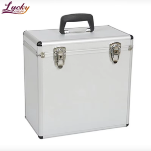 Mallette de <span class=keywords><strong>rangement</strong></span> professionnelle personnalisée mallette de <span class=keywords><strong>rangement</strong></span> portable en aluminium avec serrure pour boîte à disques en <span class=keywords><strong>vinyle</strong></span> de 7 ''/12'' étuis à usage spécial - Product Image 1