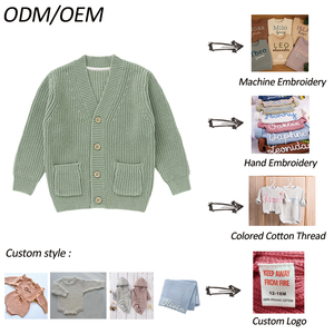 Pulls en laine d'hiver chauds en coton biologique 100% standard pour garçons et filles, cardigan pour bébés - Product Image 6