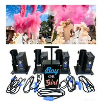 Canon à poudre électrique pour révélation du sexe du bébé en extérieur, machine à fumée colorée, effet de tempête de poussière rose ou bleue magique