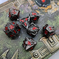 COC donjons dragons D20 polyèdre Table 16mm métal mdn Kesulu RPG Kesulu dés costume Logo personnalisé jeux de société en cours d'exécution groupe dés