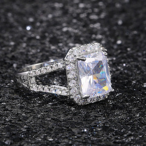 Anello Nuziale Classico Quadrato per Donne, Elegante Gioiello da Dito alla Moda - Product Image 6