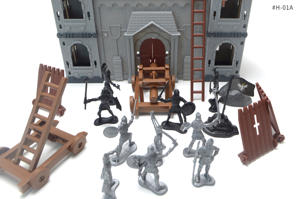 Ensemble de 97 pièces de jeux de guerre pour hommes, château militaire, <span class=keywords><strong>armée</strong></span>, jouets, soldats, figurines militaires - Product Image 4