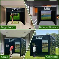 Cage de simulateur de golf gonflable d'intérieur en PVC noir de haute qualité avec impression personnalisée pour la maison