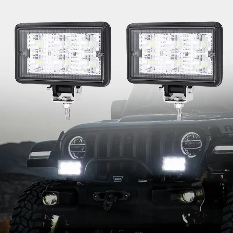 6 Inch Front Waterproof IP67 Rectangle Hurry Bolt LED Work Light Spot light Off Road Light for Truck Tractor