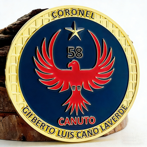 Moneta Commemorativa Personalizzata con Logo, Design 3D in Metallo, Moneta a Doppia Faccia con <span class=keywords><strong>Aquila</strong></span> Smaltata per Aviazione - Product Image 1