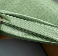 Sac d'emballage en tissu tissé PP laminé, simple face, en papier kraft vierge, imperméable, avec film vert, vente en gros