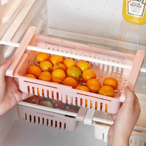 Creative Home Kitchen PP <b>Plastic</b> Rectangle Refrigerator <b>Storage</b> Basket Fresh-Keeping Partition Layers Foldable Sort Organize - Product Image 2