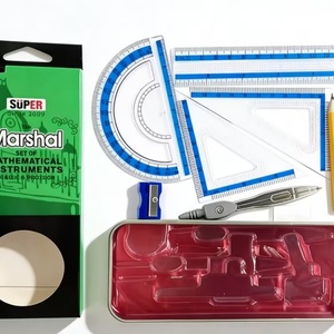 Kit de géométrie 9 pièces avec compas et diviseur, papeterie africaine et ensemble de matériel scolaire à bas prix, personnalisable avec logo – Nouveauté 2026, Vente Flash - Product Image 2