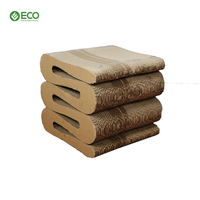 Chaise en carton écologique pliable, mobilier en papier ondulé léger, recyclable, emballage plat