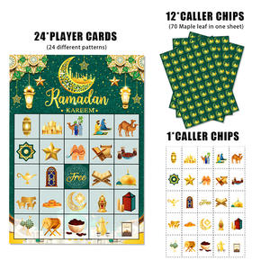 DAMAI musulmán islámico Eid Mubarak púrpura Luna Castillo niños Eid regalos <span class=keywords><strong>Bingo</strong></span> jugar cartas Ramadán accesorios Ramadán decoraciones 2025 - Product Image 4