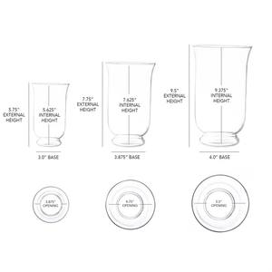 6 pouces 8 pouces 10 pouces verre clair Hurri canne bougeoir pot à l'ancienne pièce maîtresse décorative pour la maison ou le mariage - Product Image 6