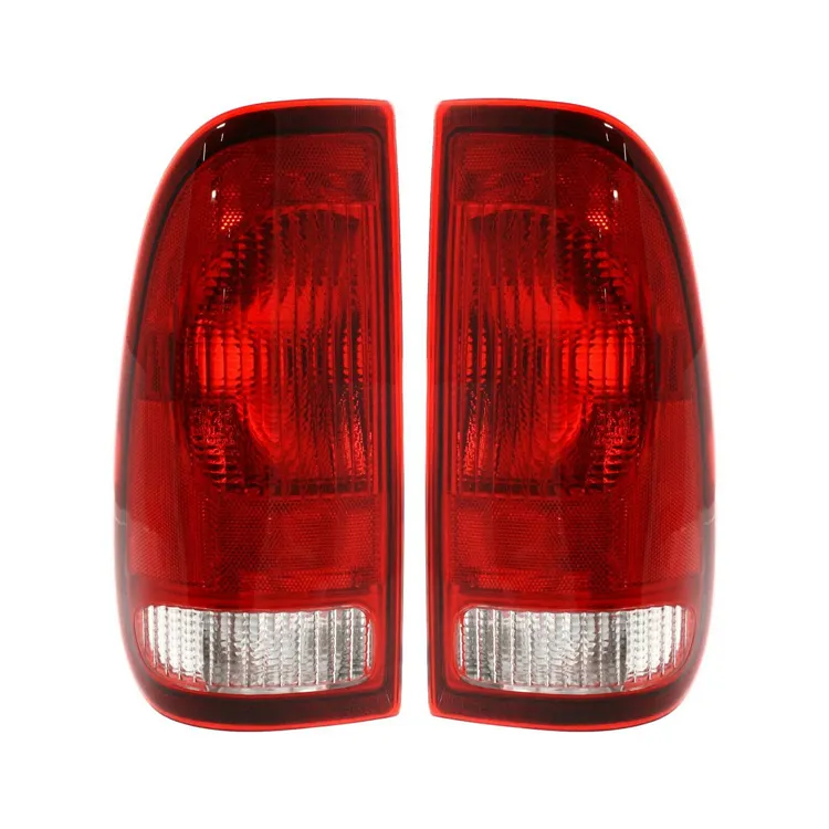 F85Z13404CA FO2801117 F85Z13405CA FO2800117 Tail Light Set For 1997-2003 Ford F-150 F-250 F-350 Super Duty Clear & Red Lens