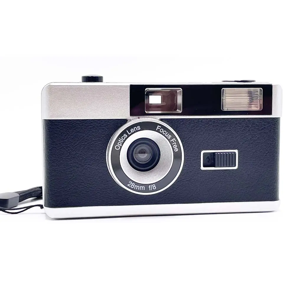 Custom Fuji Retro Replaceable Re Usable Non Disposable Reloadable Waterproof Colorful Half White Reusable Film Camera With Flash