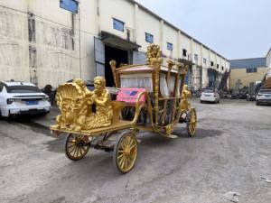 Carruaje de caballos de estilo real Carruaje de turismo eléctrico elegante para bodas - Product Image 5