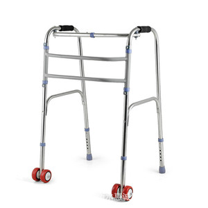 Andador de Acero Inoxidable con Ruedas y Altura Ajustable, Plegable para Personas Mayores, Ayuda para Caminar - Product Image 2