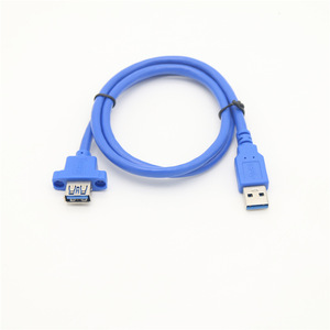 สายต่อขยาย USB 3.0 ชาย-หญิง สายทองแดงสีน้ำเงิน ฉีดขึ้นรูป สำหรับขยายแผงด้านหน้าเคสคอมพิวเตอร์ - Product Image 1