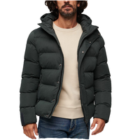 Veste d'hiver pour homme en duvet, col montant, fermeture éclair, coupe classique, vêtements d'extérieur décontractés, streetwear
