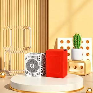 Cajas Rojas Vibrantes con Impresión Abstracta Colorida y <span class=keywords><strong>Detalles</strong></span> en Relieve <span class=keywords><strong>para</strong></span> Empaquetado de Cosméticos Personalizados OEM ODM - Product Image 2