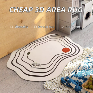 Carpet Wholesale Cheap Price Area <b>Rug</b> Machine Made <b>Thin</b> Medium Pile Abstract Faux Cashmere Non-Slip Eco-Friendly for Home Living - Product Image 2