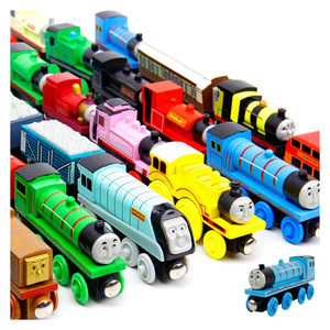 Populaire et très demandé : Ensembles de trains magnétiques miniatures pour enfants, jouets éducatifs Montessori pour bébés, avec voitures et rails, pour garçons et filles - Product Image 1