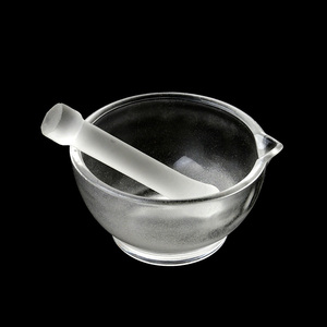 Mortier en verre borosilicate transparent Degao avec pilon, anti-corrosion, haute dureté, outil de laboratoire pour le broyage et le mélange de fines échantillons - Product Image 5