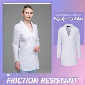 <span class=keywords><strong>Bata</strong></span> de laboratorio blanca más vendida para ropa de trabajo farmacéutica uniforme proveedor de China <span class=keywords><strong>bata</strong></span> de médico longitud ropa de trabajo de alta calidad - Product Image 4