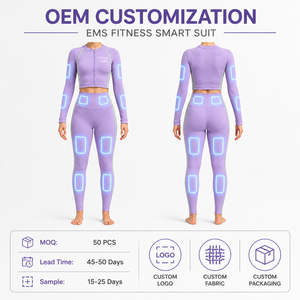 Traje <span class=keywords><strong>de</strong></span> Entrenamiento Muscular EMS Mioeléctrico Inalámbrico <span class=keywords><strong>de</strong></span> 9 Canales con 18 <span class=keywords><strong>Electrodos</strong></span> Secos <span class=keywords><strong>para</strong></span> Pérdida <span class=keywords><strong>de</strong></span> Peso en Gimnasio - Product Image 3