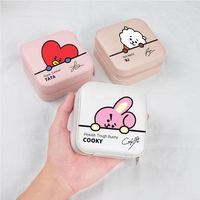 Boîte de rangement pour bijoux en cuir PU de luxe, vente en gros, avec logo personnalisé, portable