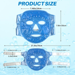 Masker Wajah untuk mata lingkaran hitam migrasi bengkak, penghilang stres induksi kemerahan dengan pendingin es masker wajah panas dingin - Product Image 4