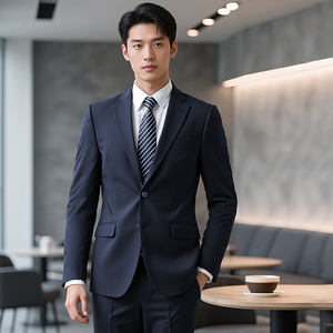 Wool Suit Set Unisex Business Attire Professional <b>Work</b> Uniform Autumn Woolen Worsteds - Product Image 3