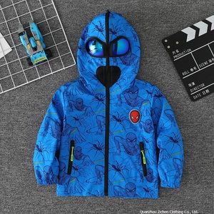 Nouvelle Veste Enfant Printemps Automne 2022, Gilet Bébé Type Spider-Man en Coton, Blouson Coupe-Vent à Capuche Dessin Animé pour Garçon - Product Image 3