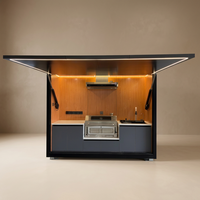 Cuisine d'extérieur portable pliable en structure acier légère préfabriquée modulaire anti-corrosion résistante au feu pour la vente