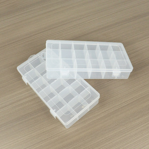 Transparent Plastic 18 Compartment Storage <b>Box</b> For Fishing <b>Tackle</b> Parts Beads Rubber Bands Desktop Organizer - Product Image 4
