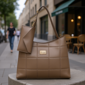 Sac à main pour femme Fana Jacinta en cuir véritable, à une bandoulière, motif géométrique, usage quotidien - Product Image 2