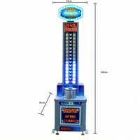 Machine de jeu d'arcade commerciale à monnayeur, jeu de frappe 'King of Hammer' pour test de force, avec éclairage LED et système de récompense, pour parc d'attractions