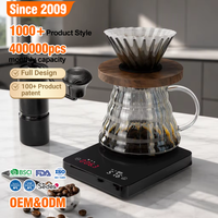 Balance de cuisine électronique portable avec minuteur, capacité 0,1g-2kg, affichage numérique, fonction Bluetooth, alimentée par piles, balance à café