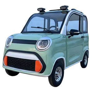 سيارة كهربائية صغيرة رخيصة بأربع عجلات، سيارة كهربائية صغيرة ذات 2 باب و4 مقاعد، كهربائية تمامًا