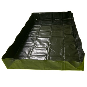 Polietileno reforzado portátil (RPE) 20 'X 20' X 12 ", negro y amarillo, hecho en China, Berma de contención de derrames de petróleo - Product Image 1