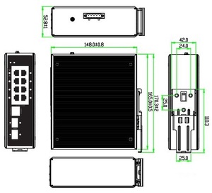 IPS33108PFM 10 ports gérés commutateur POE industriel industriel géré populaire aux ETATS-UNIS ROYAUME-UNI DUBAÏ <span class=keywords><strong>EUR</strong></span> - Product Image 6