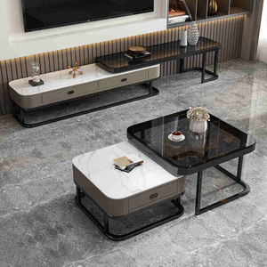 Support TV multifonctionnel en métal, design moderne, luxe léger, pliable, durable, facile à nettoyer, pour salon et maison - Product Image 4