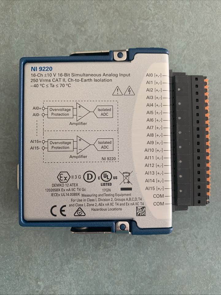 Instruments NI 9220 <strong>16</strong>-<strong>Channel</strong> 10V <strong>16</strong>-Bit Simultaneous <strong>Analog</strong> <strong>Input</strong>