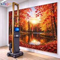 Mesin Cetak Dinding Digital Mobile LINCJET LC-A2 DX7 UV Inkjet untuk Dekorasi Drywall dan Papan Gypsum
